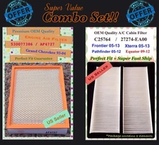 Engine&Cabin For Frontier Equator V6 NV Pathfinder Xterra Air Filter 4727 25764