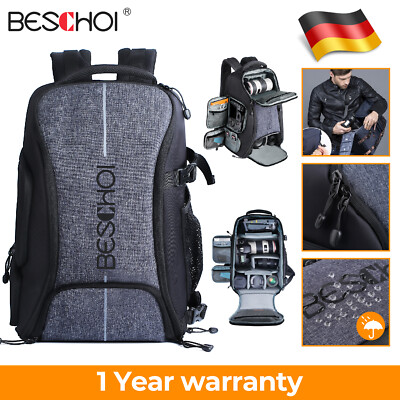 Beschoi Kamerarucksack wasserdicht Fotorucksack für Canon Nikon Sony DSLR Camera