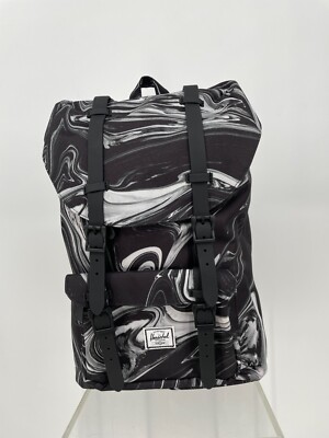 Herschel Little America Backpack 17L Paint Pour Black 16.25x11x5.25'' 10020-05654