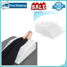 Leg Elevation Pillow with Memory Foam Top Elevated Leg Rest Pillow for Circ 8 in