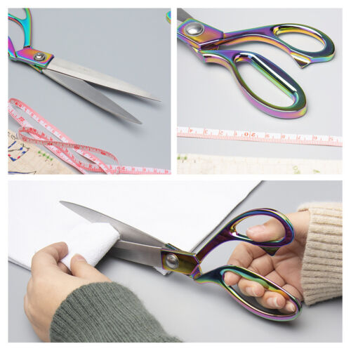 Rainbow Sewing Scissors Craft Tailor Scissor Heavy Duty Steel Fabric Shears - Picture 9 of 24