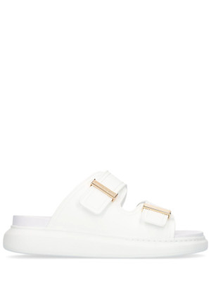 ALEXANDER MCQUEEN Hybrid Ivory Rubber Slide Sandals New