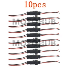 10 Sets 2-Pin Way Car Waterproof Male Female Electrical Wire Connector Plug Kit
