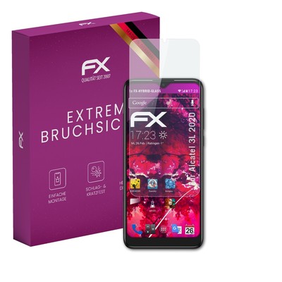 atFoliX Glasfolie für Alcatel 3L 2020 Displayfolie 9H Schutzpanzer