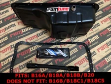 Honda B16 B18 B20 VTEC Turbo Oil Pan 10AN Bung TIG Welded w/ Return Line BSeries