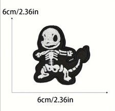 Pok mon Charmander Skeleton Iron on patch Pokemon Halloween
