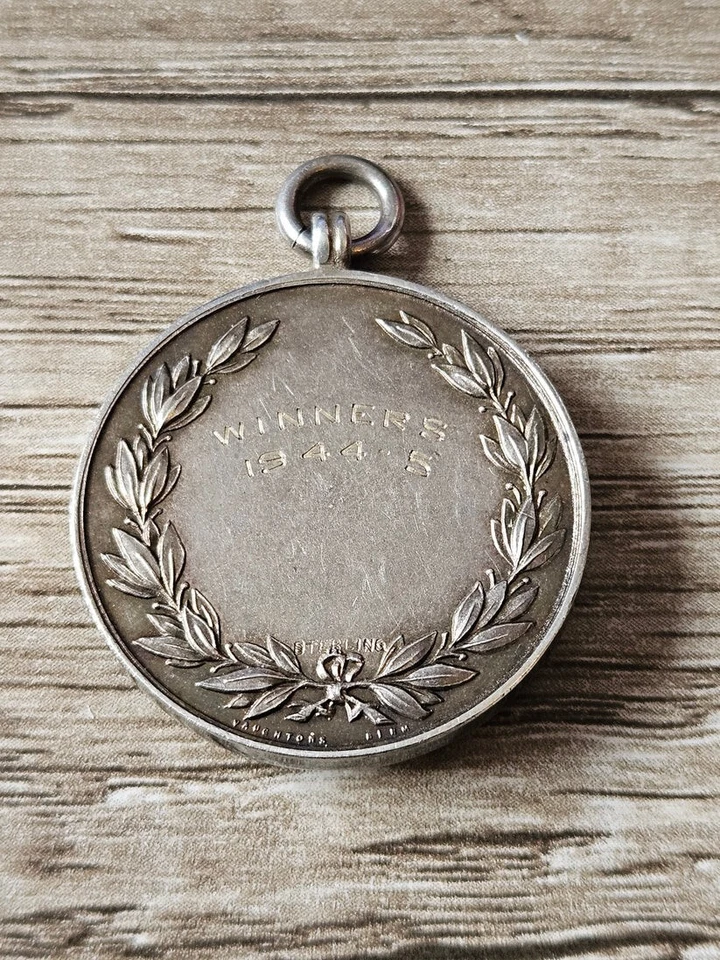 Vintage Aston Villa Football Club Sterling Silver 925 Fob Medal. WW2 era! 1944 - Image 2 of 4