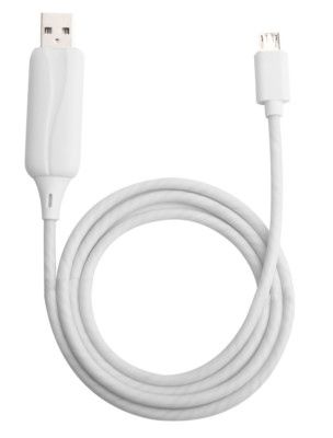 Q-BIT Floating Power Cable USB auf Micro USB white