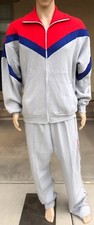 NWOT Vintage 80s Retro Galaxie II Blue Red Gray Fleece Tracksuit Sweatsuit XL