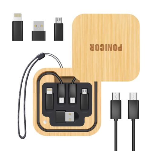 Multi USB Charging Adapter Cable Kit for Travel Fast Charging and Data Transf...