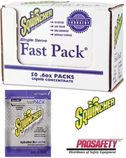 Sqwincher Fast Pack Electrolyte Liquid Sport Hydration Drink GRAPE 50 BOX