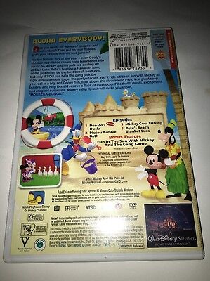 Mickey Mouse Clubhouse Mickey's Big Splash Hawaiian Luau Kids Beach Movie  DVD