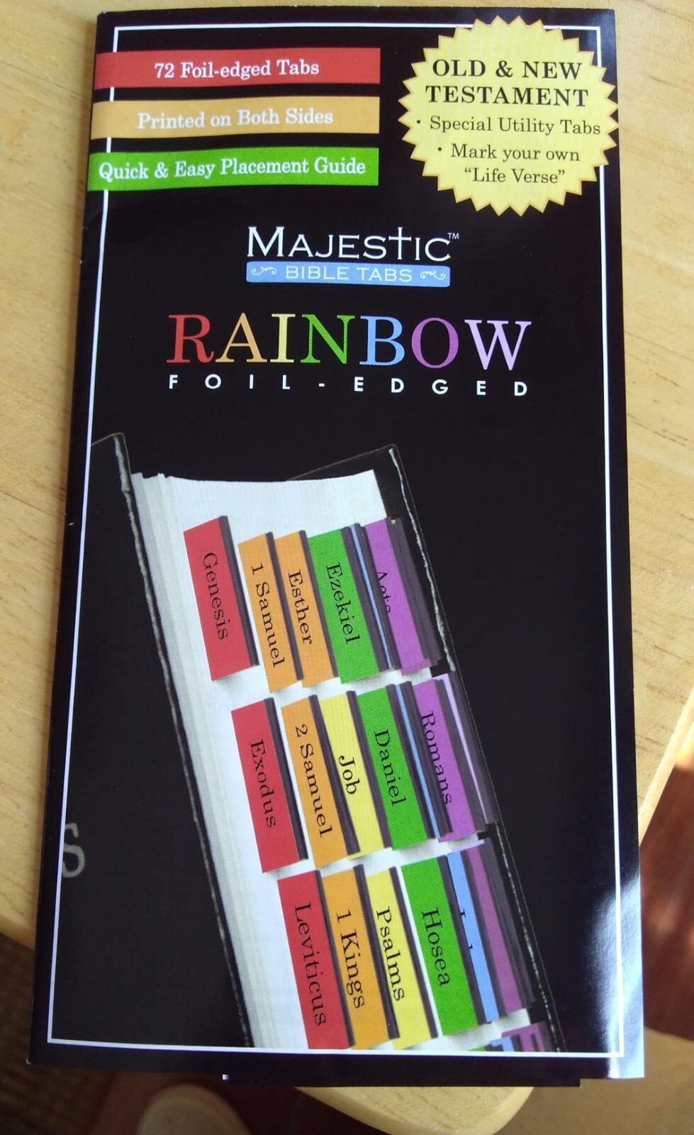 Majestic Rainbow Bible Tabs Colorful Scripture Navigation System  