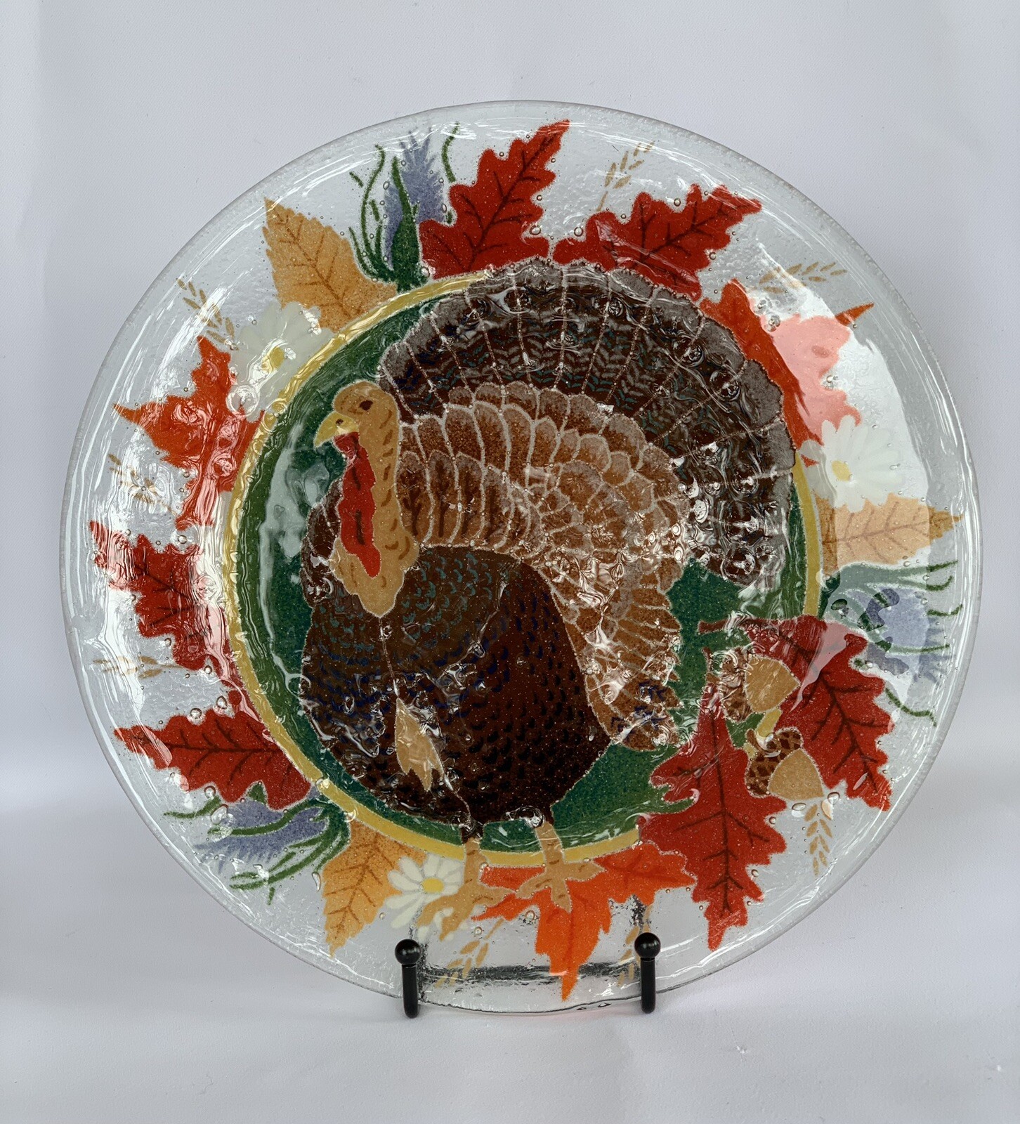 Peggy Karr Art Glass Turkey Plate 11