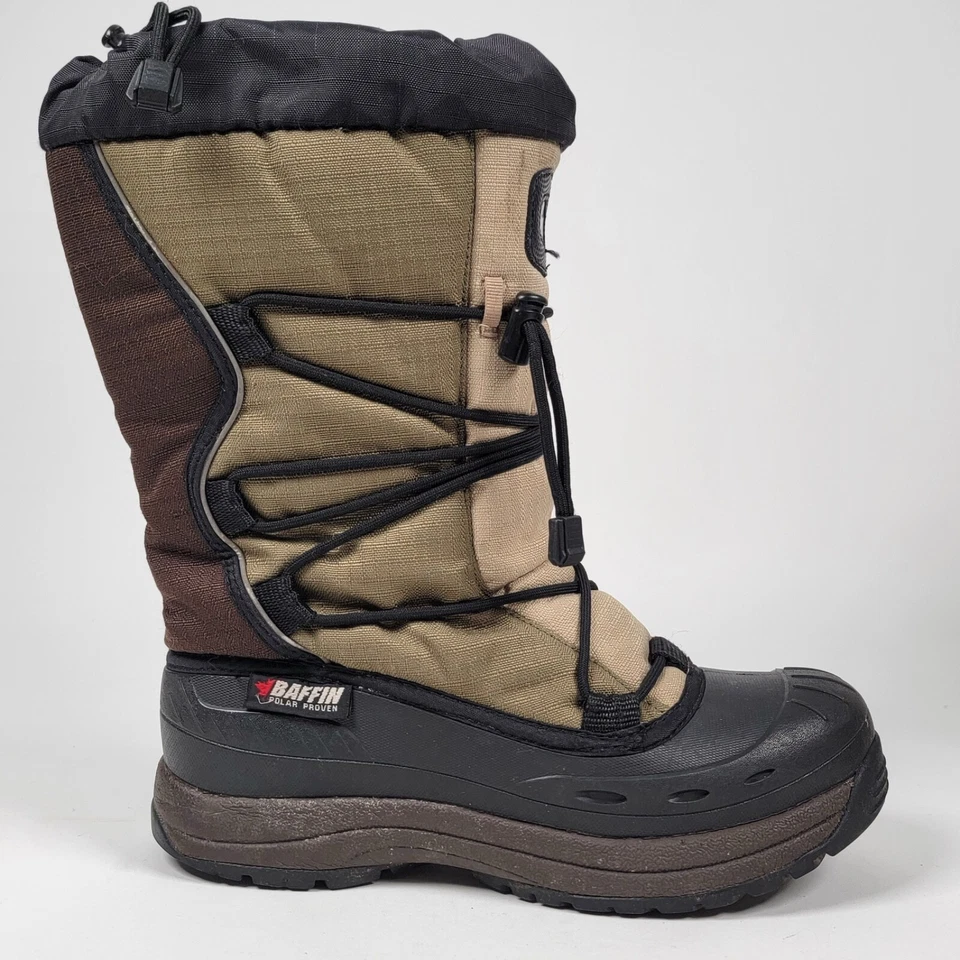 Baffir Snogoose Womens Size 9 US / 40 Green Tan Waterproof Winter Snow Boots - Image 4 of 4