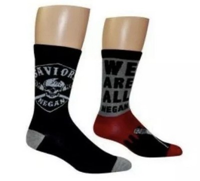 The Walking Dead Socks 2 Pair Size Men AMC Negan TWD New One Size Fits Most
