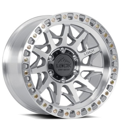 17x9 Lock Off-Road Wheels Lunatic Machined with Clear Coat Rims (4pcs) A1