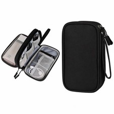 Hiiooweiyi Portable Waterproof Double Layers 7.5" x 4.3" x 2.2", black