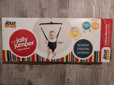 Jolly Jumper Black Doorway Baby Jumper, Indoor Exercise Saddle Seat Adjustable