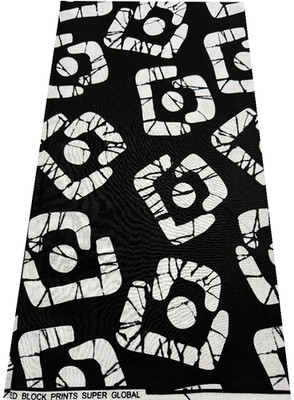-Exclusive Design  African Ankara Wax Print, 100% Cotton, Sell by 6 Yards-black