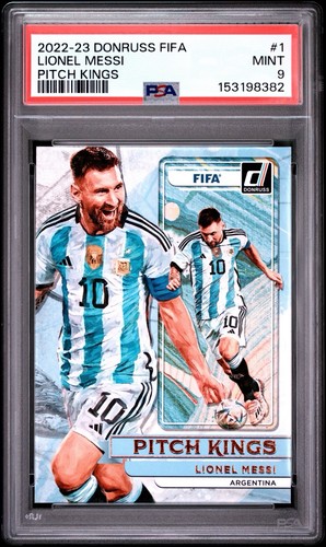 2022 DONRUSS FIFA PITCH KINGS LIONEL MESSI PSA 9 MINT ARGENTINA