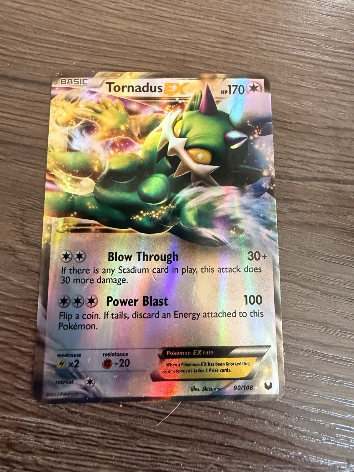 Tornadus EX ULTRA RARE 90/108 BW Dark Explorers Pokemon card TCG NM HOLO 2012