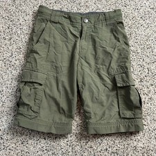 REI Boys Nylon Cargo Shorts Size Small 8 Green Adjustable Waist Outdoor