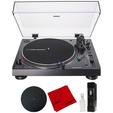 Audio-Technica AT-LP120XUSB-BK Direct-Drive Turntable Analog/USB Cleaning Bundle