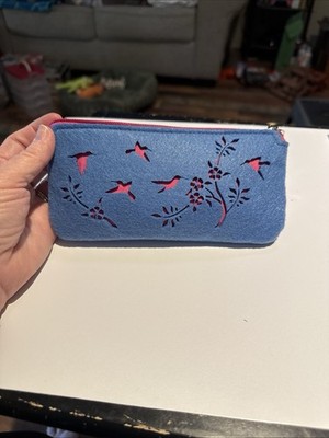 National Geographic Explorers Felt Bag Blue & Pink 7 x 3.5 Inches