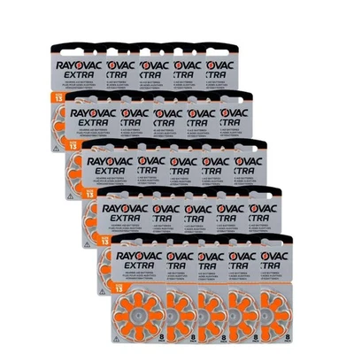 200x Rayovac Piles Appareils Auditifs Taille 13 PR48 1,45V Zinc-Air - Photo 1/4