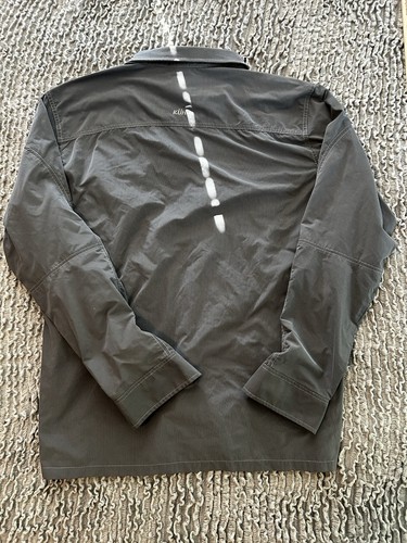Kuhl Shirt Mens XL Gray Eluxur Long Sleeve Button 5 Panel Sleeve Ionik - Picture 5 of 6