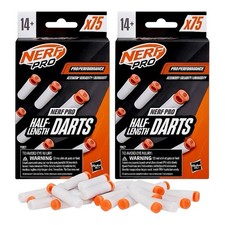 Nerf Pro Half-Length Darts 150 Total 75x2 Official Foam Blaster Refill Lot New