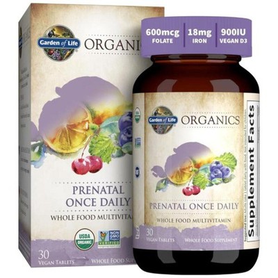 Garden of Life Organics Prenatal Vitamins - 30 Tablets, Prenatal Exp 12/2027