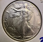 Uncirculated 1941 Philadelphia Mint Silver Walking Liberty Half Dollar