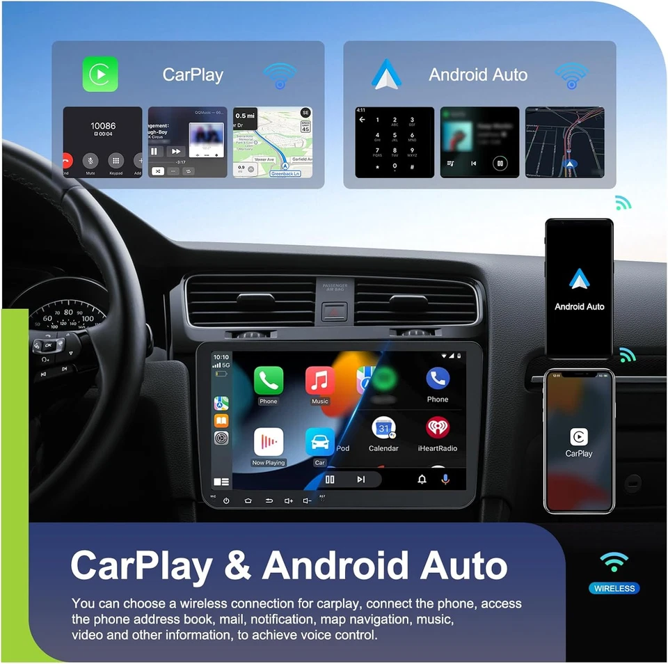 9 Zoll DAB+Autoradio For VW Passat Golf 5/6 Polo Touran Android 12 GPS Navi 32GB - Bild 2 von 4