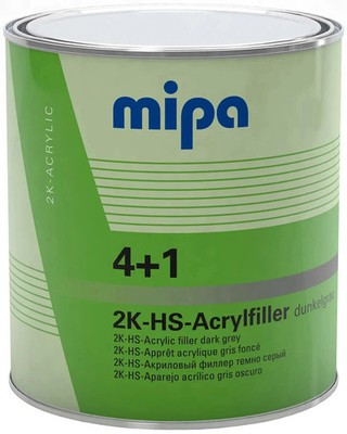 Mipa Acrylic Filler 4+1 HS 4+1 Acrylic Filter HS 3L Dark Grey