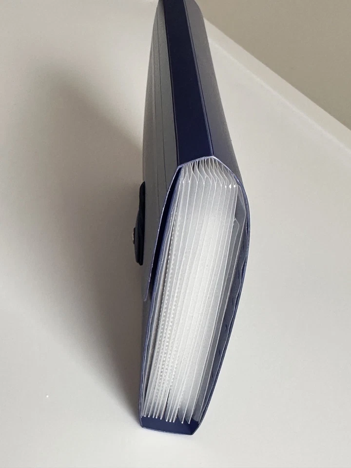 Mini Spanish Monthly Folder Case Organizer Blue 4x6 Plastic - Image 4 of 4