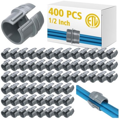 400PCS 1/2in Non Metallic Cable Connectors 14/2-10/3Awg ETL Snap NM Wire Buckles