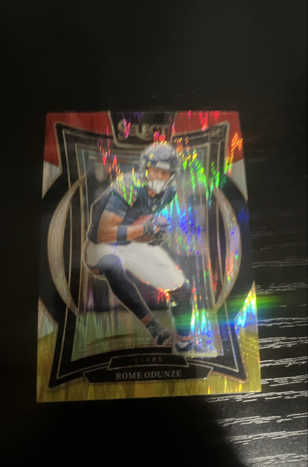 2024 Panini Select - Concourse Rome Odunze #3 Red & Yellow Shock Prizm (RC)