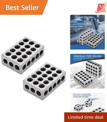 2x4x6 Machinist Blocks Set 23 Holes Precision Ground Accurate Tools