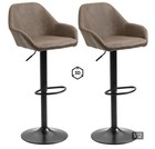 HOMCOM Bar Stools Set of 2 Height Adjustable Swivel Barstools Ex Display