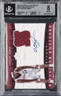 2004-05 UPPER DECK TRILOGY SIGNATURE SWATCHES #LJ LEBRON JAMES /25 BGS 8 AUTO 10