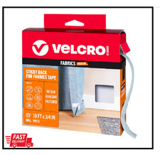 VELCRO Brand Sticky Back for Fabrics, 10 Ft Bulk Roll No Sew Tape with Adhes...