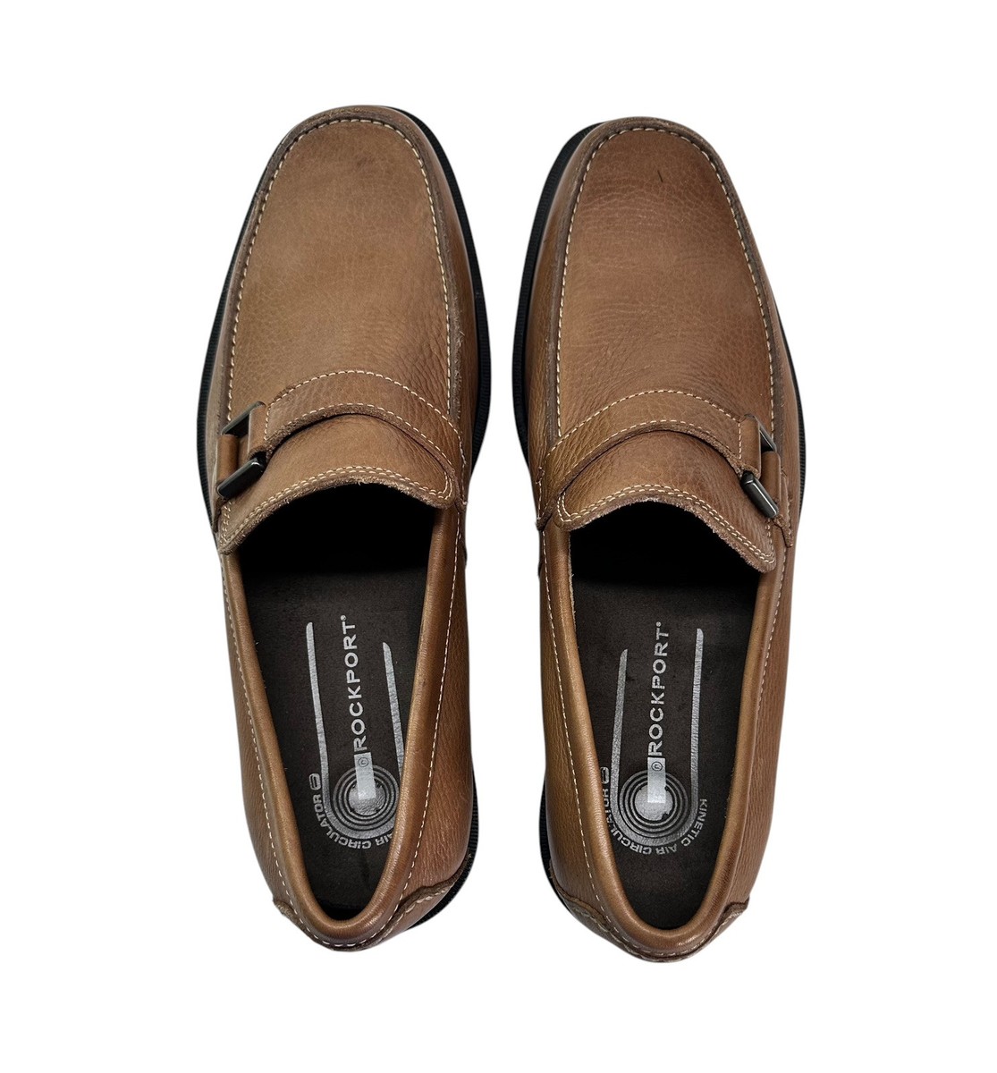 Rockport Light Brown Men\'s Kinetic Air Circulator LoafersSize 8.5 Rockport Mens Kinetic Air Circulator Brown 8.5 Leather Slip  main image 4