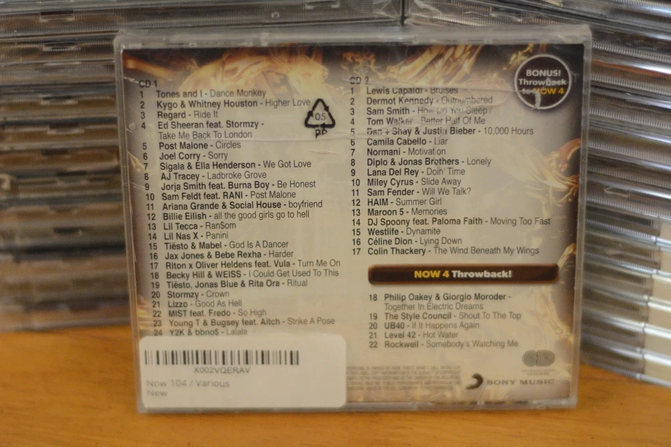 Various Artists CD NOW That's What I Call Music! 104 2 Disc Set 2020 Sealed Hits - Imagem 2 de 2