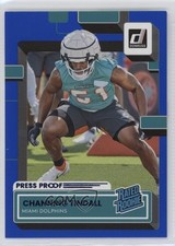 2022 Panini Donruss Rated Rookie Press Proof Blue Channing Tindall #392 1jx9