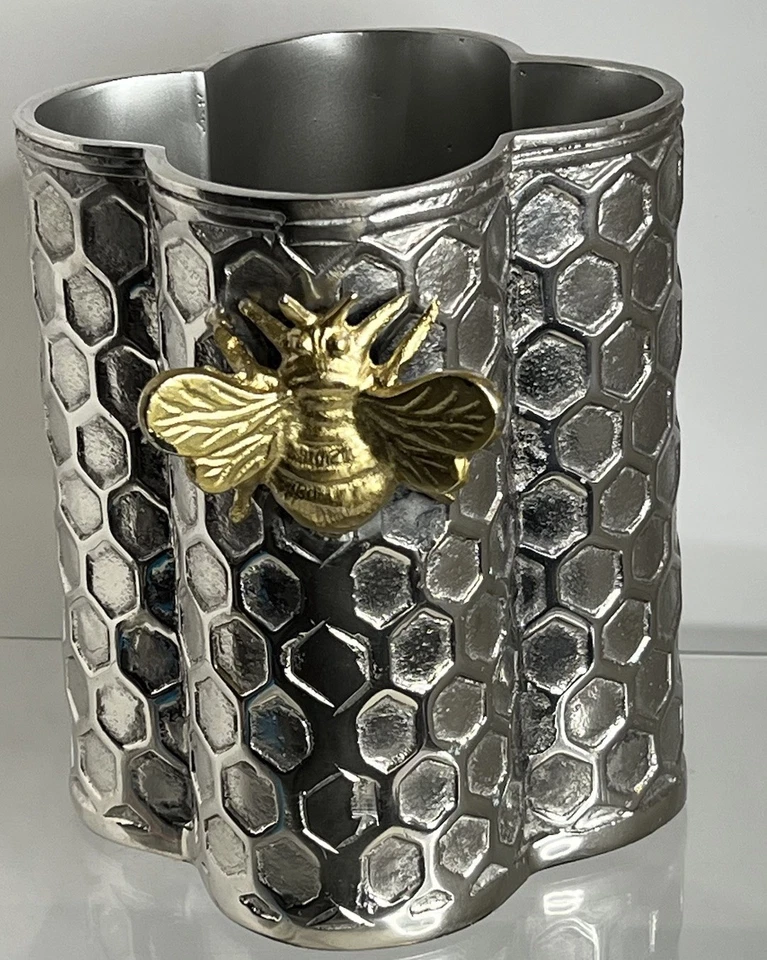 Enfriador de vino Culinary Concepts Gold Bee Honeycomb Foto 2 de 4