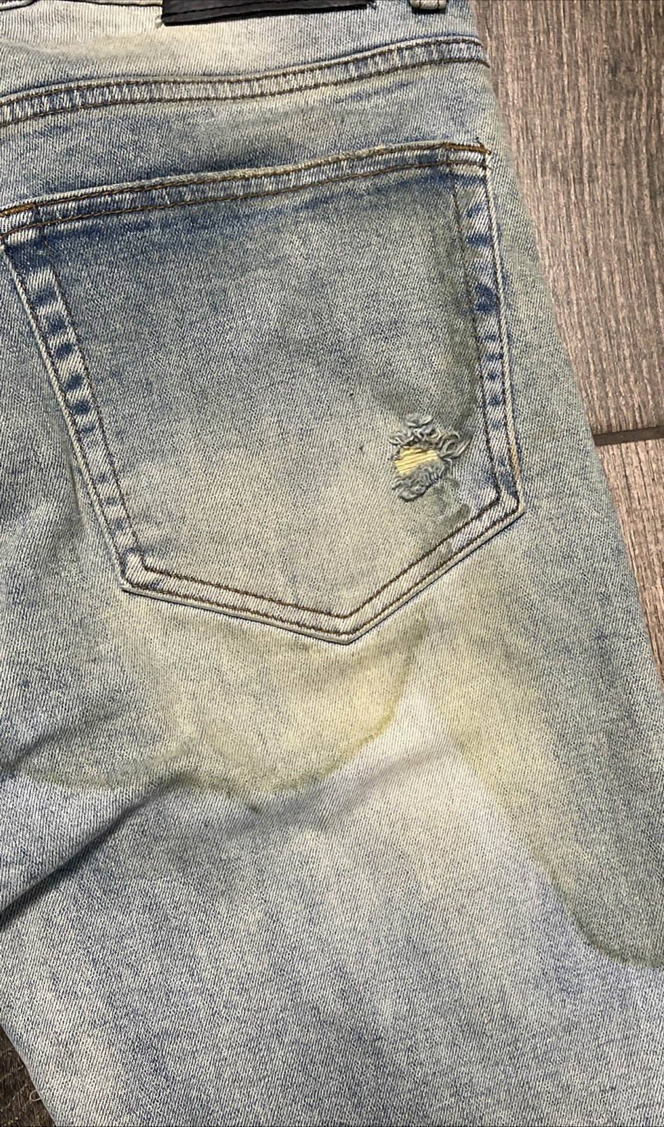 Vintage THRT Patchwork Distressed Denim Jeans Siz… - image 8