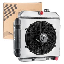 3 Row Aluminum Radiator Fan Shroud Set 60-62 C10 C20 K10 Apache Suburban V8