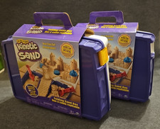 ¡Nuevo! 2 kits de caja de arena plegable de arena cinética con arena de juego cinético, moldes y herramientas